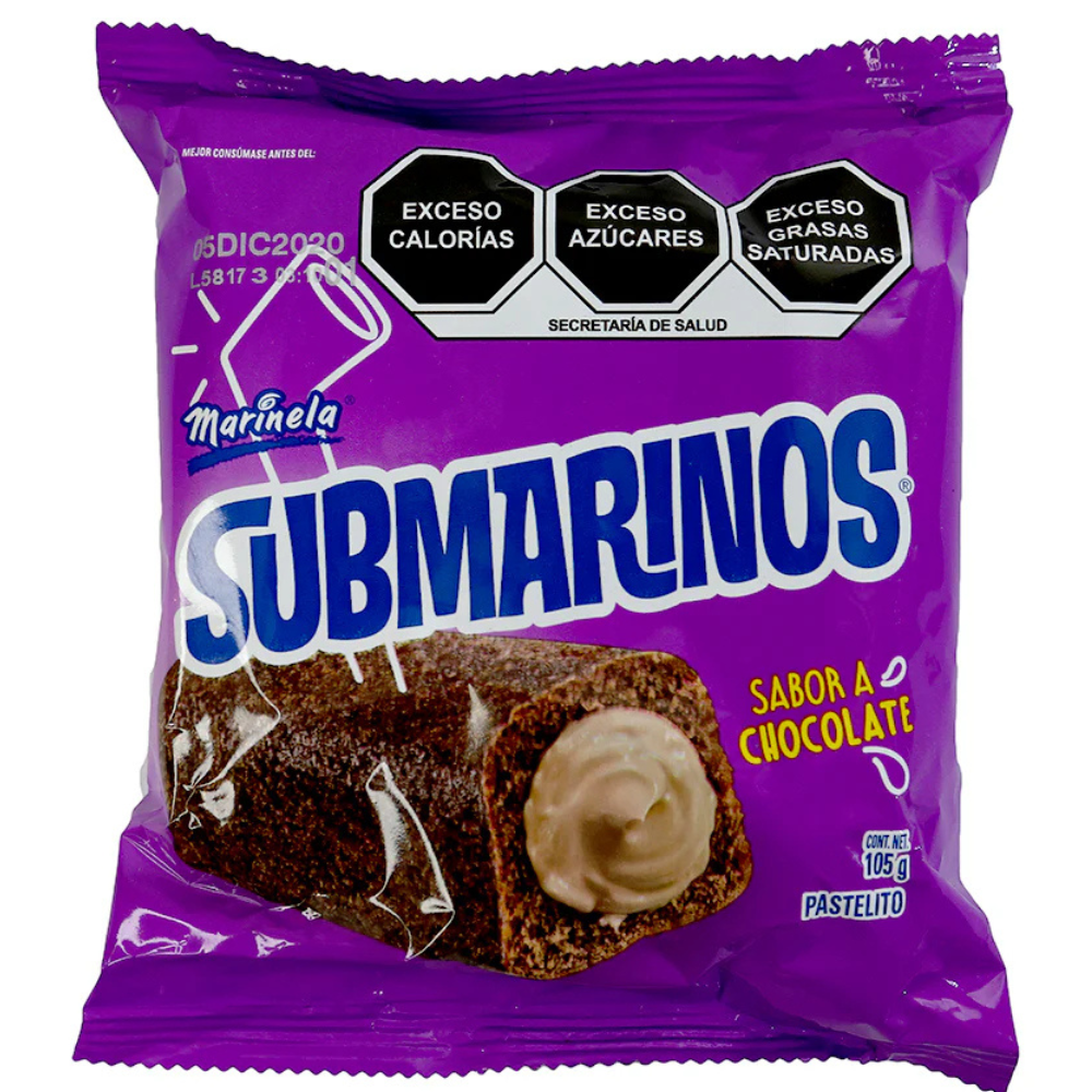 Submarinos sabor chocolate 105 g