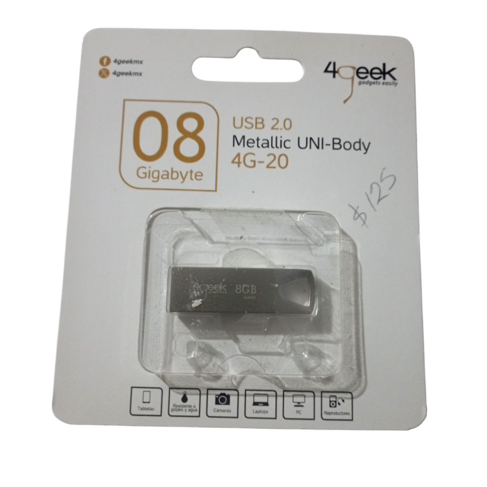 USB 2.0, 8 GB