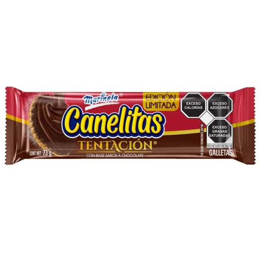 Canelitas Tentación con sabor a chocolate 73 g