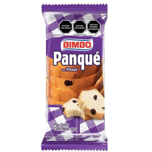 Panque con pasas 280 gramos