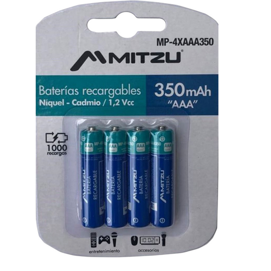Pilas Recargables Mitzu AAA