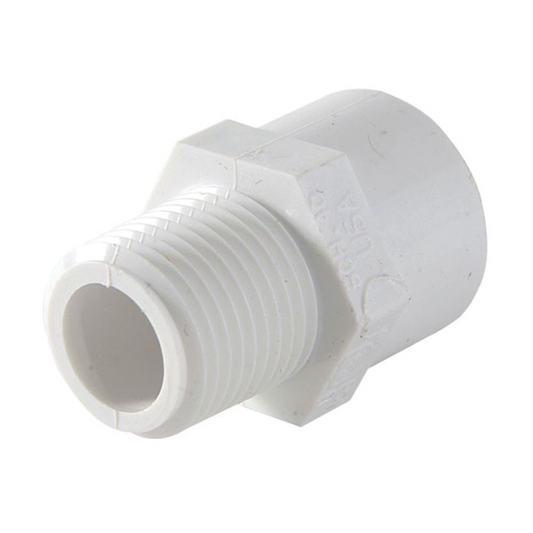 Conector 1/2" macho pvc