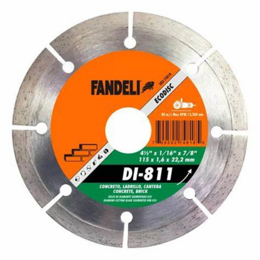 Disco diamante fandelly 4 1/2 pulgadas