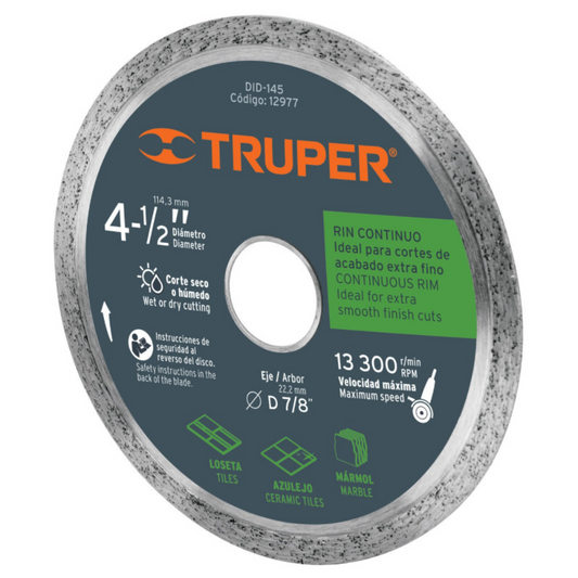 Disco diamante 4 1/2" truper