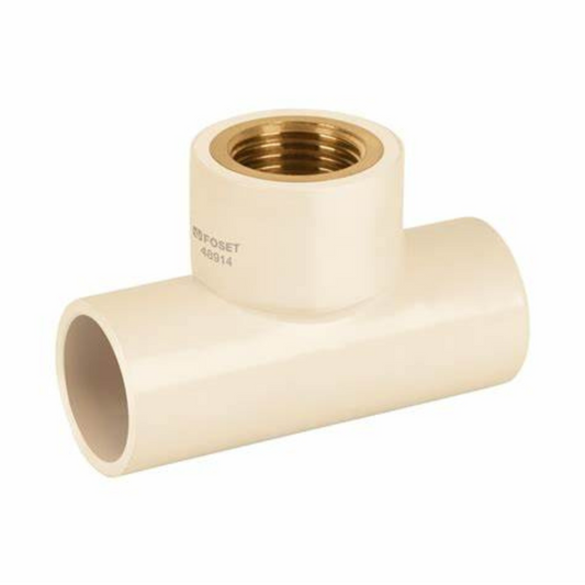 Tee CPVC 1/2" rosca central hembra