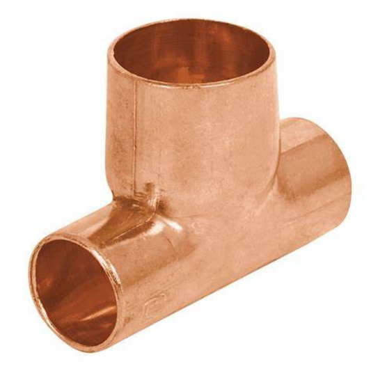 Tee reducida cobre 1/2 x 1/2 x 3/4