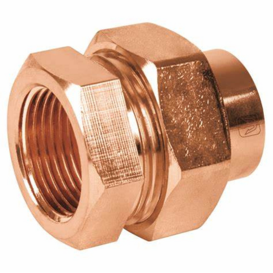 Tuerca unión de latón cobrizado 3/4"